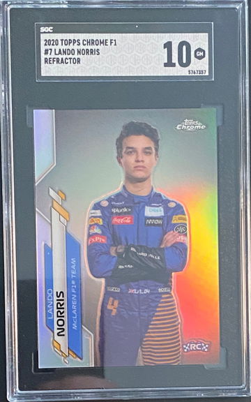 2020 Topps Chrome Lando Norris Refractor Rookie RC Formula 1 F1 SGC 10