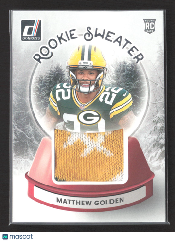 2025 Panini Donruss Football Rookie Sweater Matthew Golden #SWE-MGN Rookie Sweater Memorabilia