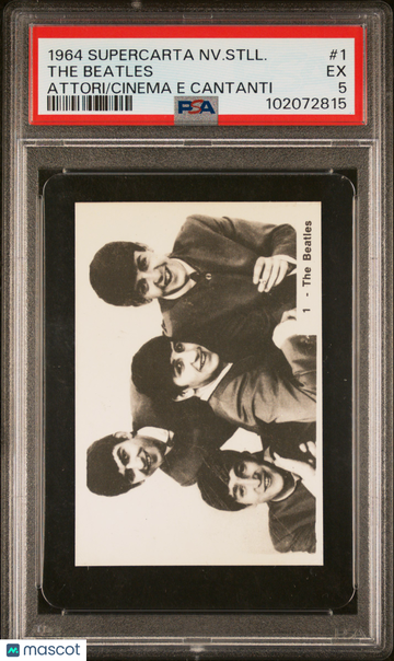 1964 Supercarta Nuove Stelle Attori Del Cinema E Cantanti The Beatles #1 PSA 5