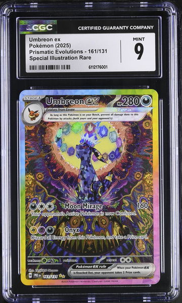 2025 Pokemon Prismatic Evolutions SIR Umbreon ex #161/131 CGC 9