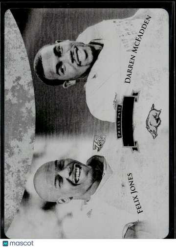 Darren McFadden Felix Jones 2008 Press Pass Legends Alumni Association Black Printing Plate Arkansas Razorbacks