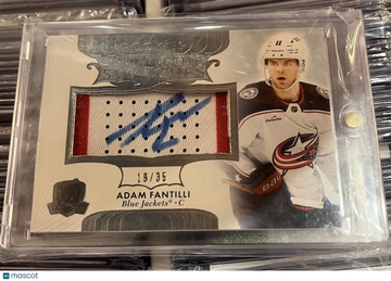 2023 UD The Cup Rookie Scripted Swatches Auto Adam Fantilli #SS-AF Patch