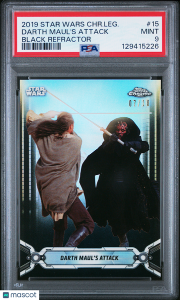 2019 Topps Star Wars Chrome Legacy Darth Maul's Attack #15 PSA 9