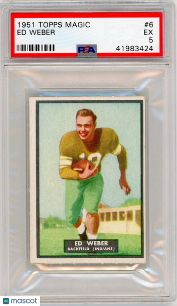 1951 Topps Magic Ed Weber #6 PSA 5