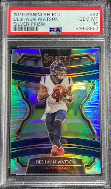 2019 Panini Select Deshaun Watson Silver Prizm #42 PSA 10 GEM MINT Pop 16