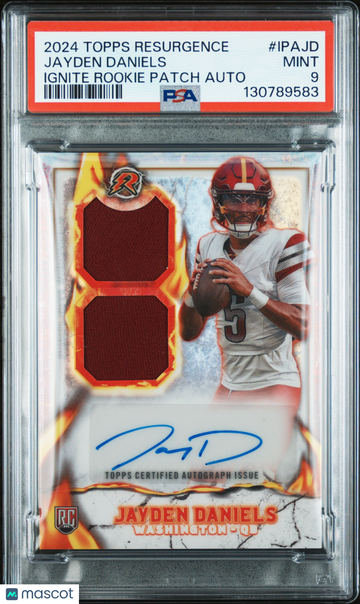 2024 Topps Resurgence Ignite RC Rookie Patch Auto Jayden Daniels #IPA-JD PSA 9 Topps