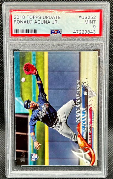 2018 Topps Update Rookie Debut Ronald Acuna Jr #US252 PSA 9 MINT Rookie RC
