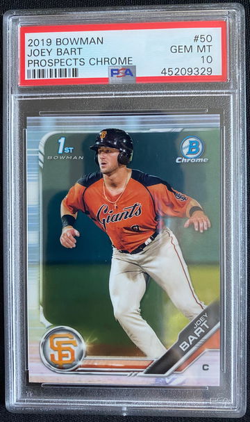 2019 Bowman Chrome Joey Bart Rookie #50 PSA 10 Gem Mint!!!