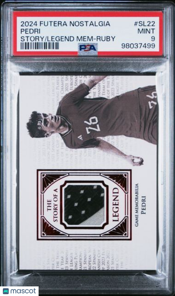 2024 Futera Nostalgia The Story Of A Legend Memorabilia Pedri #SL22 Ruby PSA 9