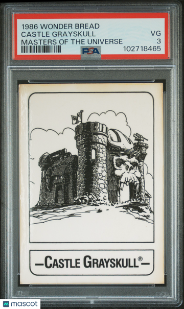 1986 Wonder Bread Masters Of The Universe Castle Grayskull PSA 3