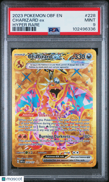 2023 Pokemon Obsidian Flames Charizard EX #228 PSA 9