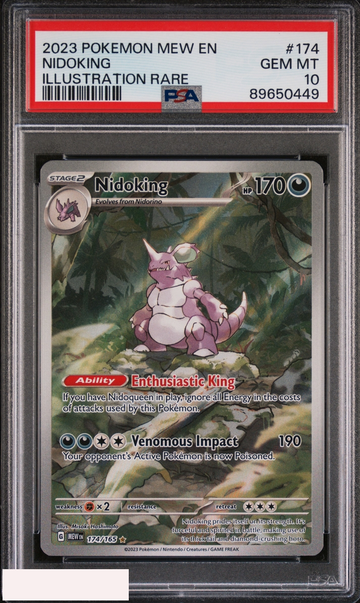 2023 POKEMON MEW EN 151 NIDOKING #174 ILLUSTRATION RARE PSA 10 GEM MT