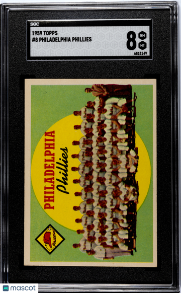 1959 Topps Philadelphia Phillies #8 SGC 8