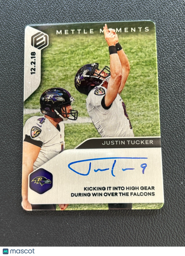 2020 Justin Tucker #75 Panini Authentic