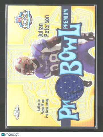 2003 Topps Chrome Pro Bowl Premium Julian Peterson #PB-JP Authentic Player-Worn Pro Bowl Jersey