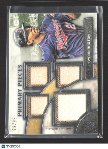 2025 Topps Museum Collection Primary Pieces Byron Buxton #SPPQ-BUX 79/99 Quad Relic Game-Used Memorabilia