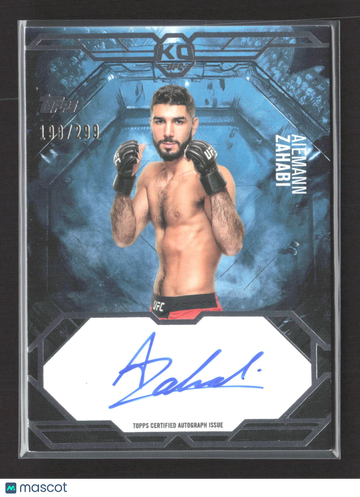 2025 Topps Knockout UFC Aiemann Zahabi #KA-AZ Blue /299