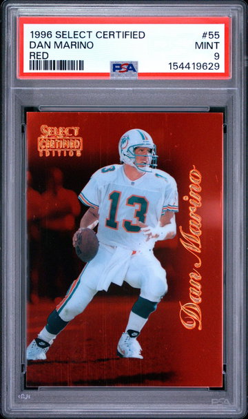 1996 Select Certified Red Dan Marino #55 /2000 PSA 9