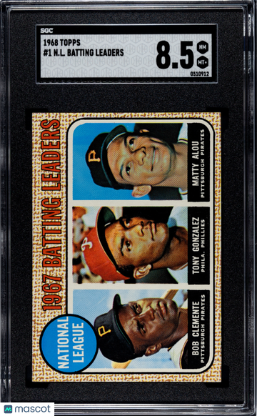1968 Topps N. L. Batting Leaders #1 SGC 8.5