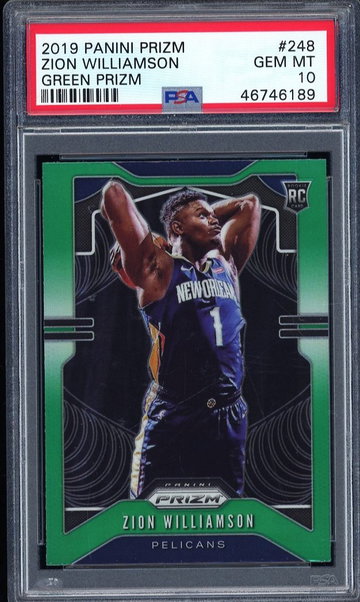 Zion Williamson Green Prizm Rookie
