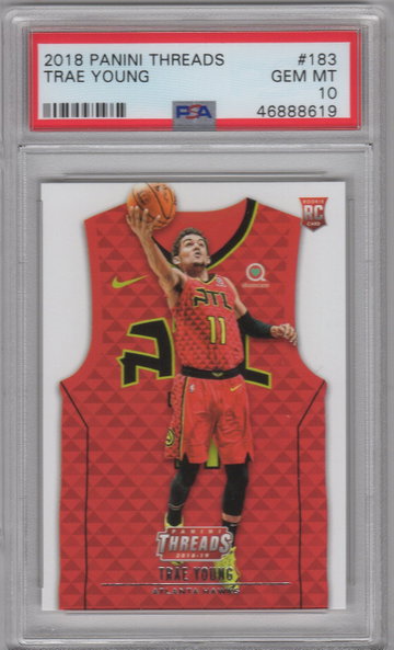 2018 Panini Threads Trae Young PSA 10