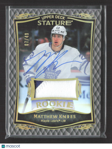 2025 Upper Deck Stature Matthew Knies #42 /49 Patch Memorabilia