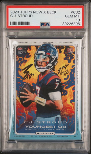 2023 TOPPS NOW X TYSON BECK C.J. STROUD #CJ2 RC ROOKIE PSA 10