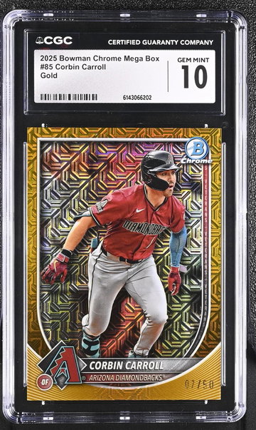 2025 Bowman Chrome #85 Corbin Carroll Mega Box /50 CGC 10