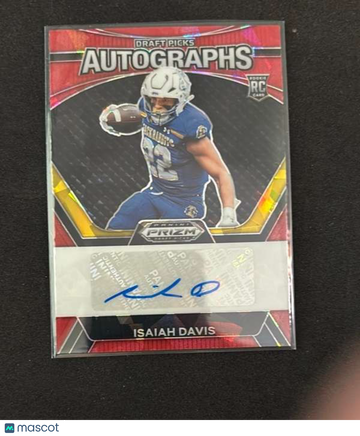 2024 Panini Prizm Draft Picks - Draft Picks Autographs Red Ice Isaiah Davis #DPA-IDS