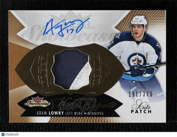 2014-15 Fleer Showcase Adam Lowry #167 [Base] 191/375 Rookie Base Set