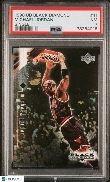 1998 Upper Deck Black Diamond Michael Jordan #11 Diamond Base Set PSA 7