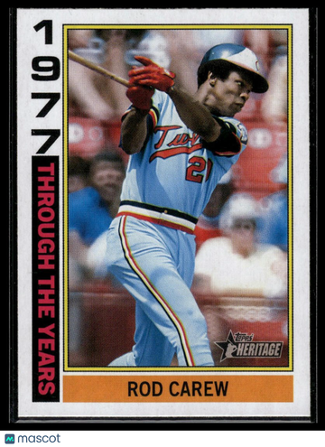 2025 Topps Heritage Rod Carew #TTY-2 Through the Years