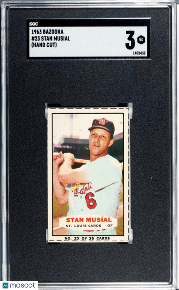 1963 Bazooka Stan Musial #23 SGC 3