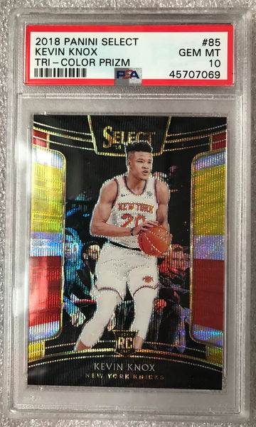 2018-19 Panini Select Kevin Knox Tri-Color Prizm PSA 10 RC #85