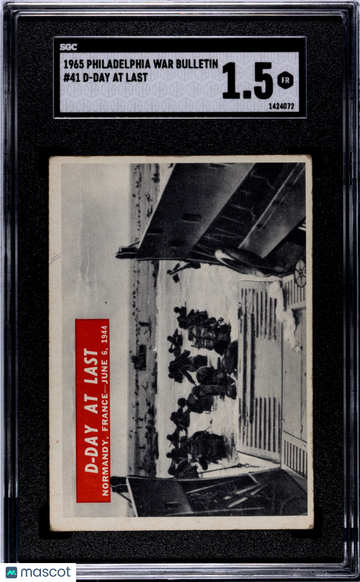 1965 Philadelphia War Bulletin D-Day At Last #41 SGC 1.5