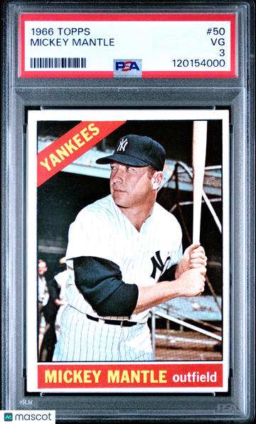 1966 Topps Mickey Mantle #50 PSA 3