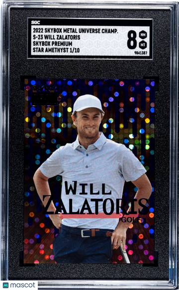 2022 Skybox Metal Universe Champions Will Zalatoris #S-23 Premium Star Amethyst SGC 8