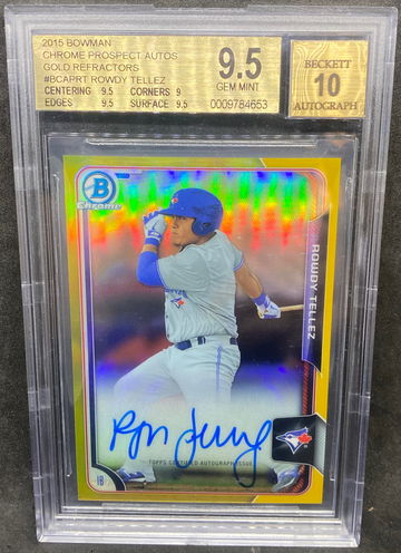 Rowdy Tellez bowman chrome gold Refractor auto