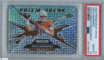 2025 Panini Prizm Draft Picks Prizm Break Arch Manning #1 Mojo Rookie PSA 10