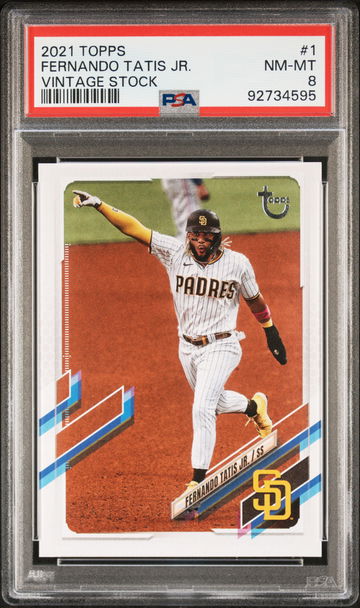 2021 Topps Series 1 Vintage Stock Fernando Tatis Jr. #1 /99 PSA 8