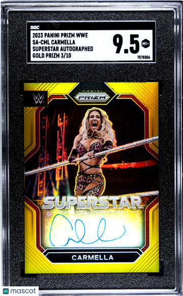 2023 Panini Prizm Wwe Carmella #SA-CML Superstar Autograph Gold SGC 9.5