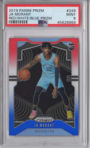 2019 Prizm Ja Morant Red White Blue PSA 9