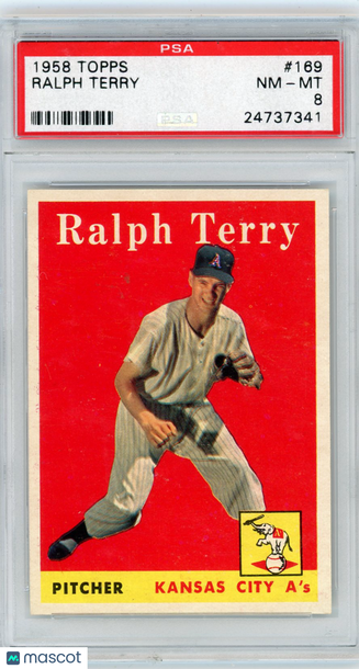 1958 Topps Ralph Terry #169 PSA 8