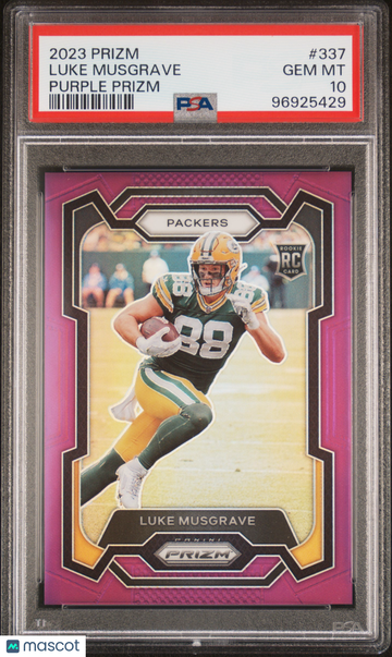 2023 Panini Prizm Luke Musgrave #337 Purple Prizm PSA 10