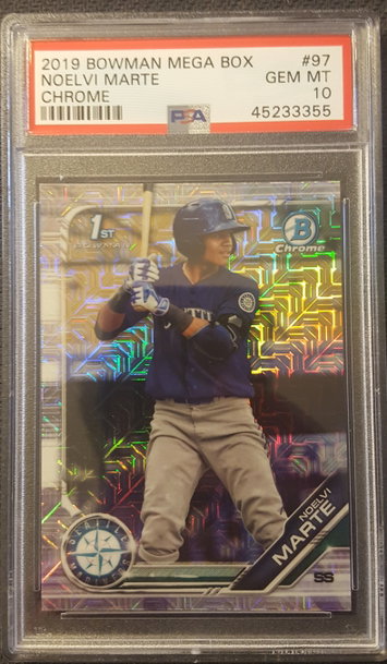 2019 Bowman Chrome Mega Box Noelvi Marte PSA 10 Seattle Mariners