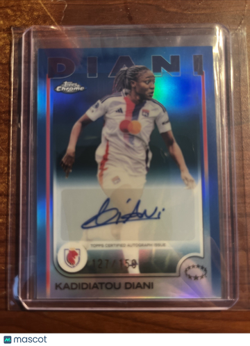 2024-25 Topps Chrome UEFA Women's Champions League Kadidiatou Diani #199 Rose Gold Wave Short Print Parallel/Variety Top