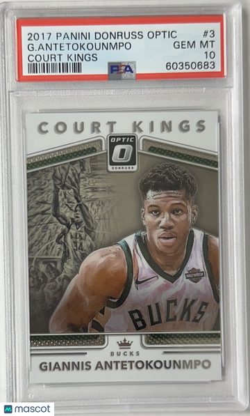 2017 Panini Donruss Optic Court Kings G. Antetokounmpo #3 PSA 10