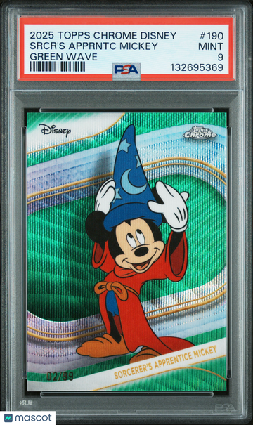 2025 Topps Chrome Disney Srcr's Apprntc Mickey #190 PSA 9