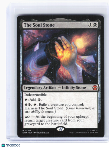 Marvel's Spider-Man The Soul Stone Nonfoil Mythic Rare Legendary Artifact Infinity Stone #0066
