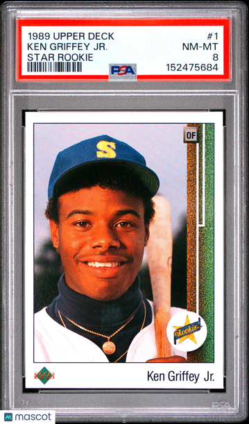 1989 Upper Deck Ken Griffey JR. #1 Star Rookie PSA 8